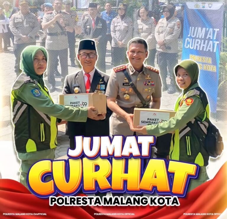Polresta Malang Kota Dekat Dengan Linmas Klojen Dalam Jumat Curhat