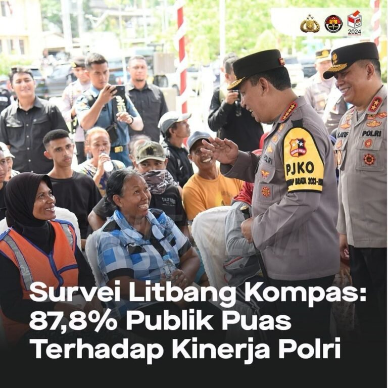 Survei Litbang Kompas: Pengawasan Internal Berjalan Apik, 87,8% Masyarakat Puas Kinerja Polri