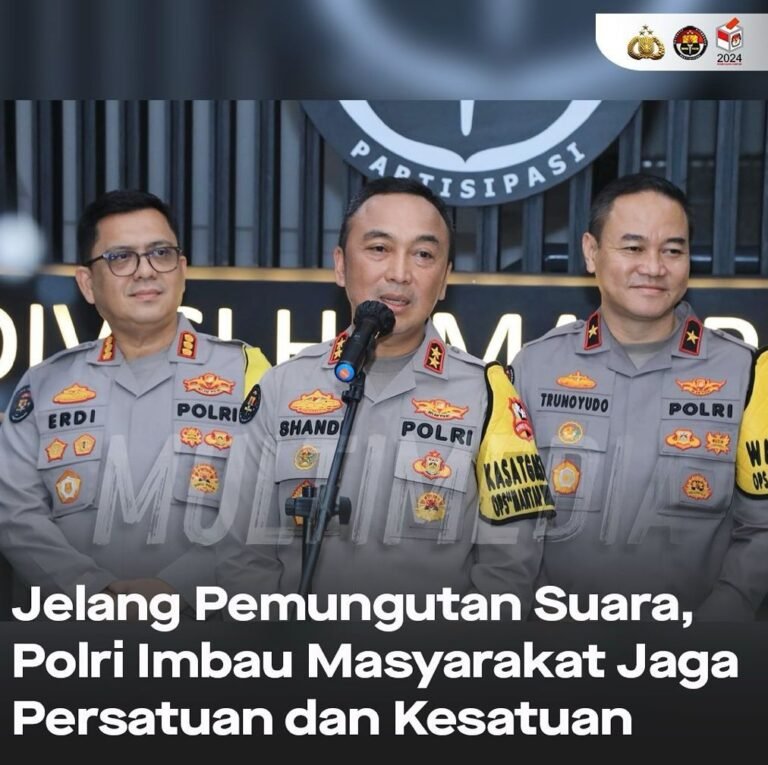 Jelang Pemungutan Suara, Polri Imbau Masyarakat Jaga Persatuan dan Kesatuan