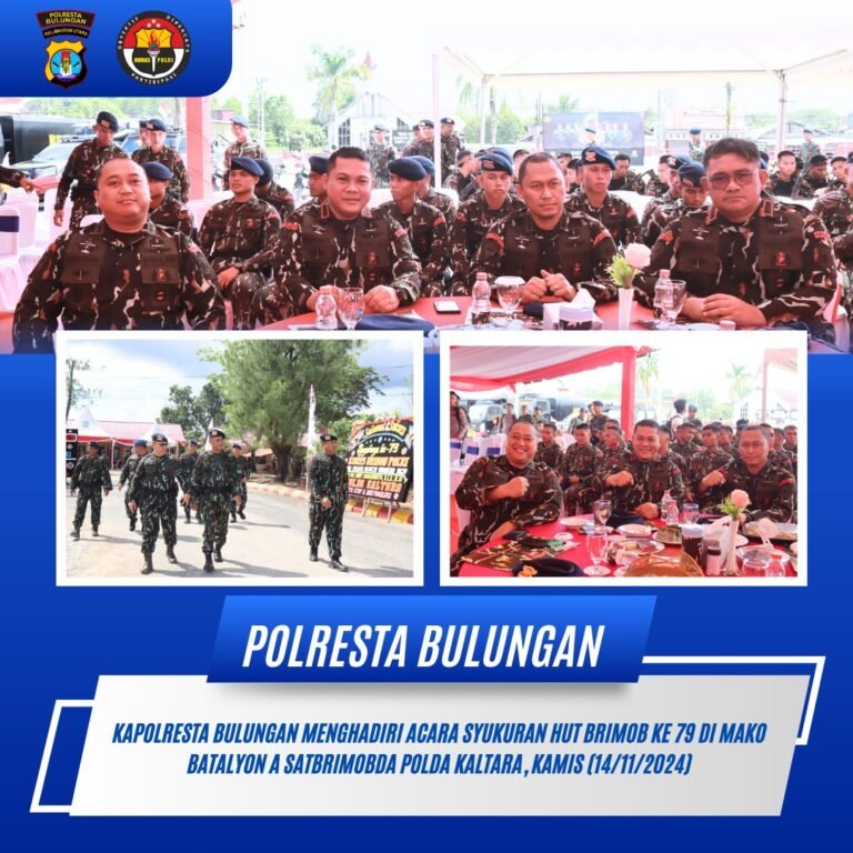 Kapolresta Bulungan Hadiri HUT ke-79 Korps Brimob Polri di Mako Brimob
