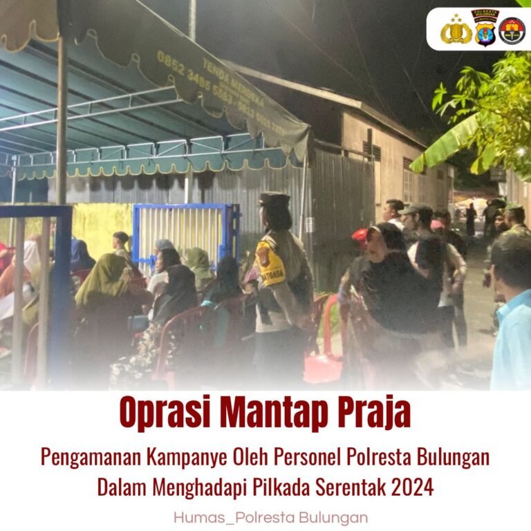 Polresta Bulungan Gelar Cooling System Ajak Masyarakat Jaga Pilkada Damai