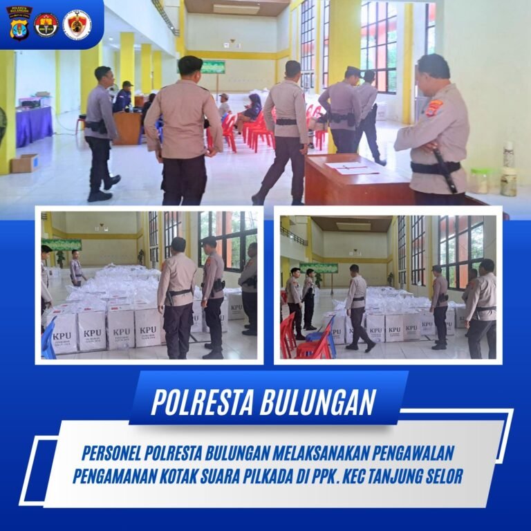 Kapolresta Bulungan : Jaga Persatuan Pasca Perhitungan Suara Pilkada 2024