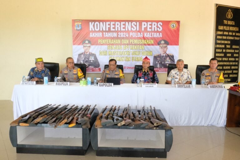 Kapolda Kaltara pimpin Pemusnahan Senjata Api Rakitan, Wujud Komitmen Bersama Mendukung Stabilitas Keamanan pasca Pemilu dan Pilkada Serentak 2024