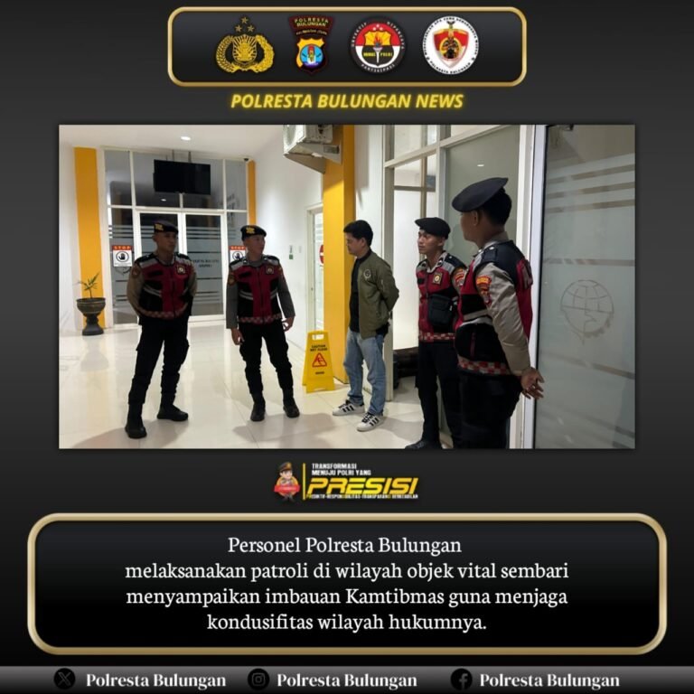 Polresta Bulungan Gelar Strong Point untuk Wujudkan Kamseltibcar