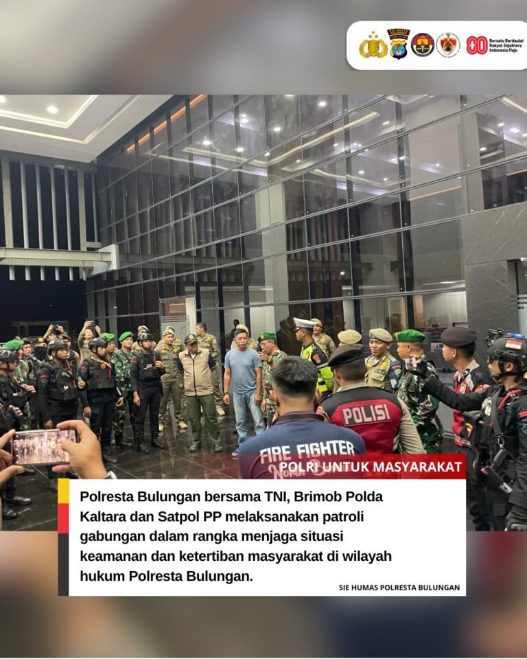 Patroli Gabungan TNI-Polri Jaga Kondusifitas Wilayah Bulungan