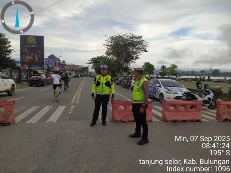 Sat Lantas Polresta Bulungan Amankan Car Free Day Tebu Kayan, Warga Nikmati Olahraga dan UMKM Lokal