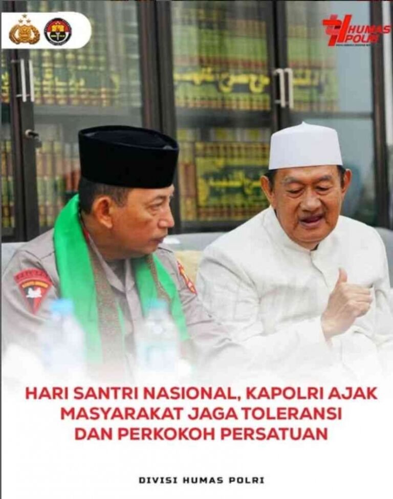 Kapolri Ajak Masyarakat Rawat Toleransi di Momentum Hari Santri Nasional 2025