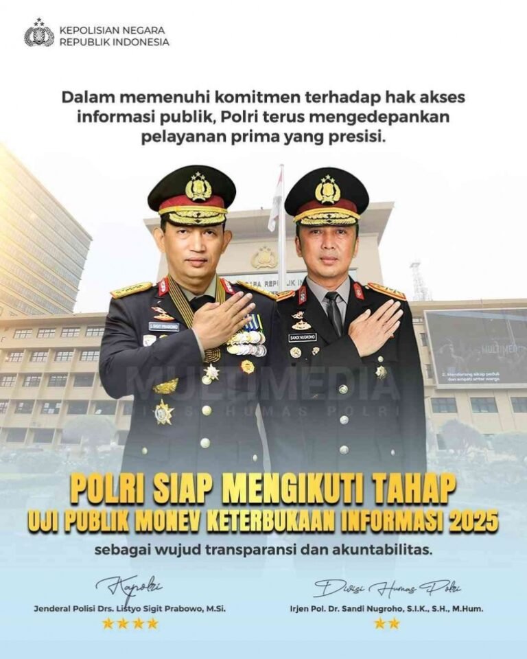 Polri Tunjukkan Komitmen Transparansi Lewat Uji Publik Keterbukaan Informasi 2025