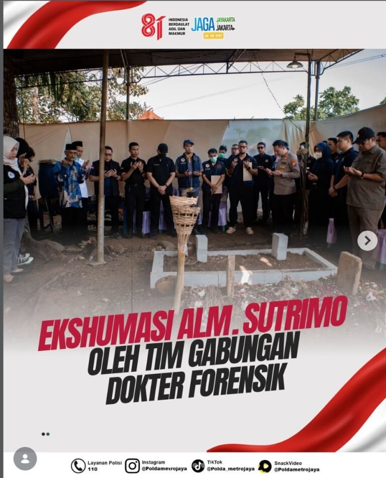 Polri Gelar Ekshumasi Jenazah Sutrimo